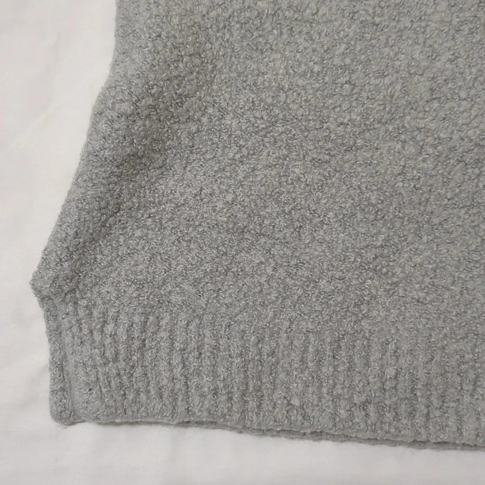 Saks Fifth Avenue Wool Sweater Mock Neck Sweater, Color Gray Size XL - Picture 5 of 12